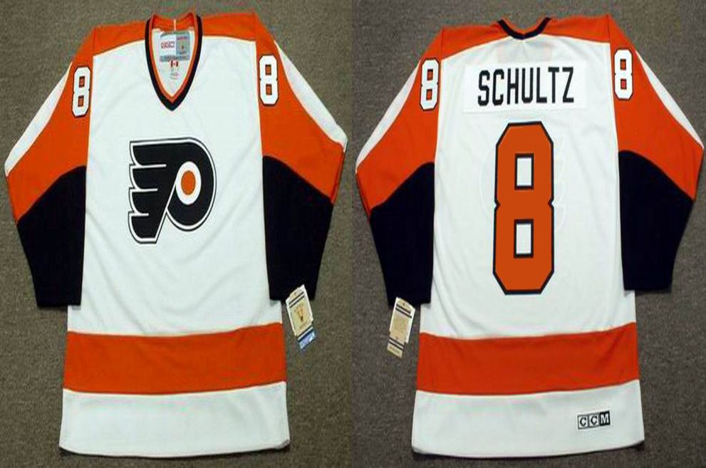 2019 Men Philadelphia Flyers 8 Schultz White CCM NHL jerseys